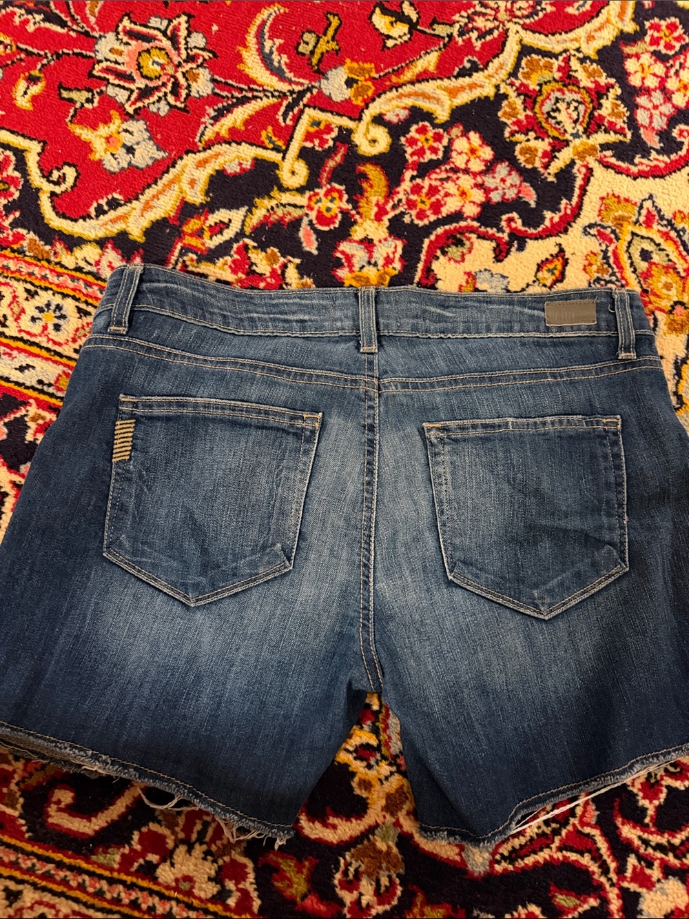 PAIGE Jean Shorts, Jimmy Jimmy Short, Blue, Denim, Raw Edge, Size 29 EUC - Picture 2 of 2